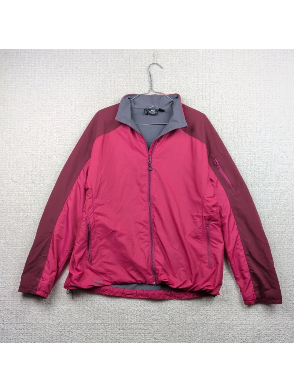 Outdoor Research Softshell Full Zip Jacket Red Gorpcore Hike Outdoor Wom Sz XL